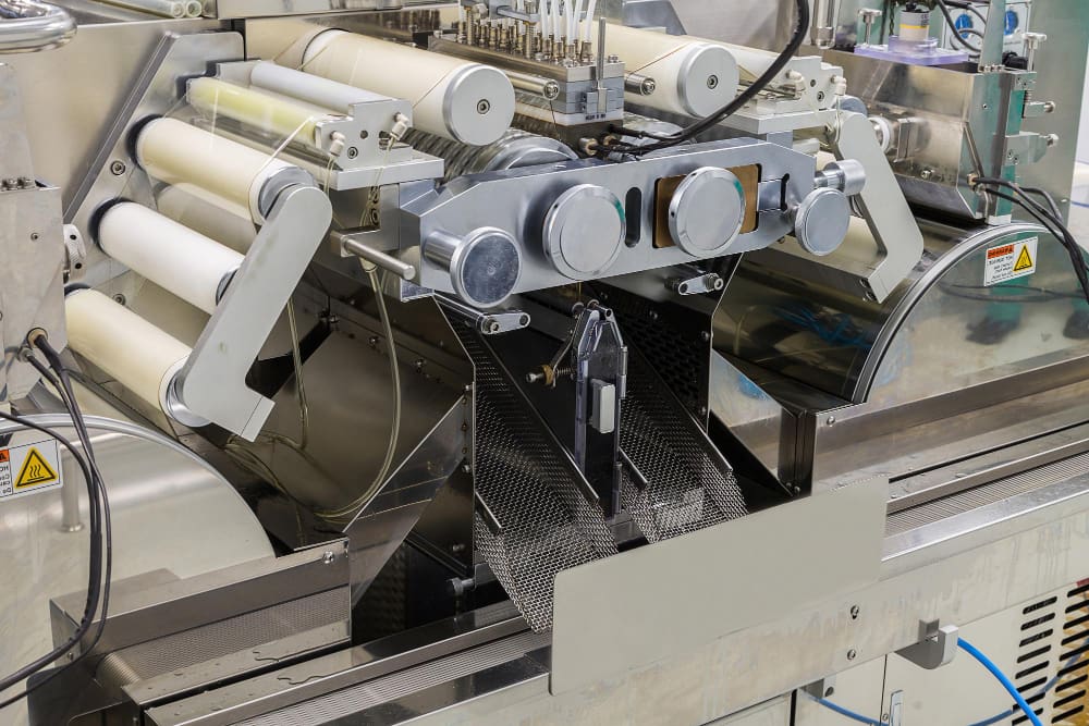 Industrial bundle wrapping machine applying protective film to long products using automated horizontal orbital wrapping system